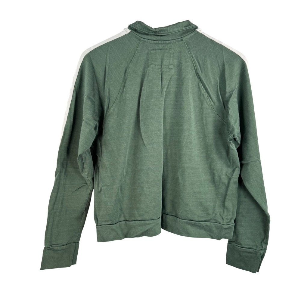 Abercrombie Fitch Green Oversized Quarter Zip Pullover Sweatshirt Size L‎ - Picture 4 of 8